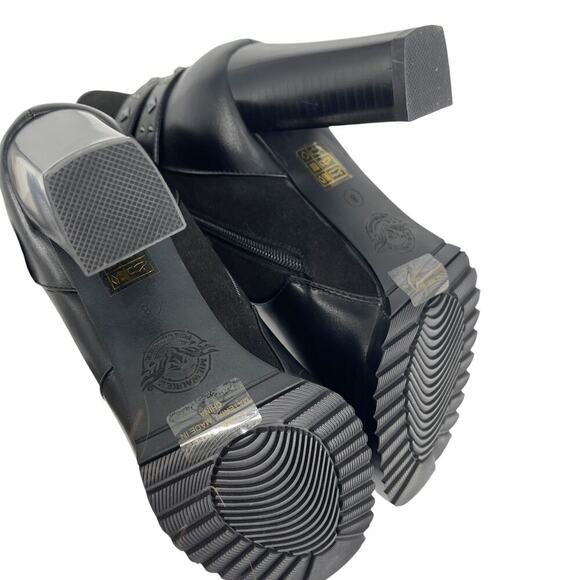 Milwaukee Performance MBL9433 leather motorcycle boots Triple Buckle Size 8 - Picture 2 of 7